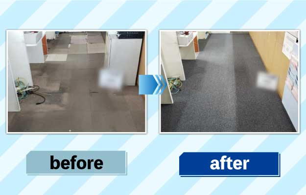 風呂場掃除の前後の写真