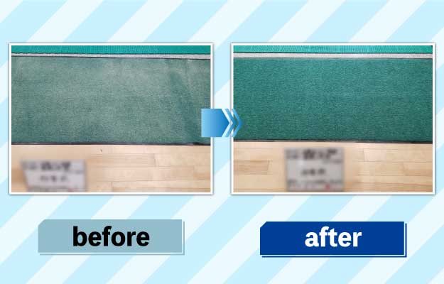 風呂場掃除の前後の写真