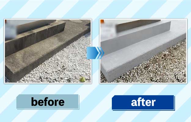 風呂場掃除の前後の写真